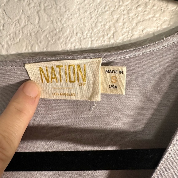 NATION LTD Salma Elegant Silver Jumpsuit Small - Picture 6 of 7